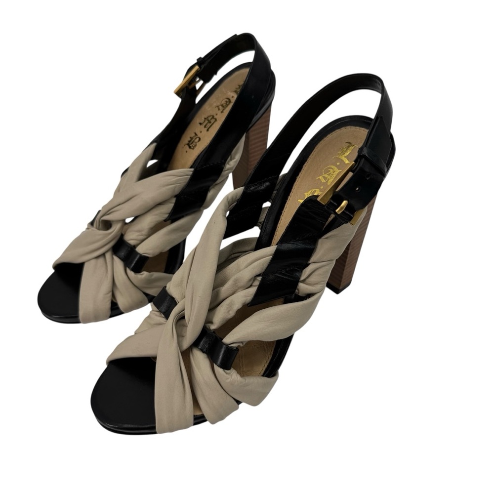 LAMB Open Toe Sling Back Twisted Heels 8.5 - Picture 3 of 9